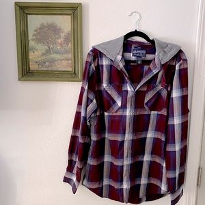 American Rag Oversized Flannel with Hood